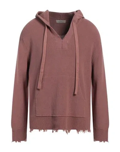 Laneus Man Sweater Antique Rose Size 40 Cotton In Pink