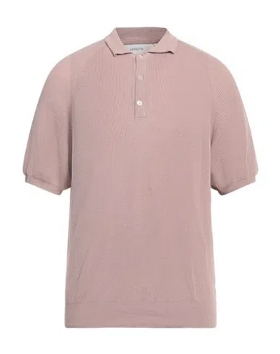Laneus Man Sweater Antique Rose Size 42 Cotton In Pink