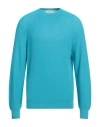 Laneus Man Sweater Azure Size 44 Cotton In Blue