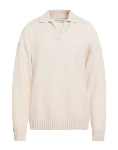 Laneus Man Sweater Beige Size 40 Cashmere, Silk, Polyester In Sand
