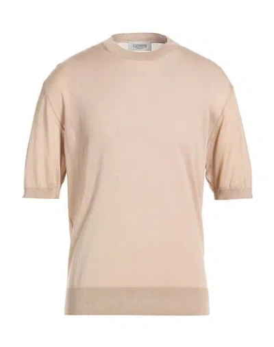 Laneus Man Sweater Beige Size 42 Lyocell In Brown