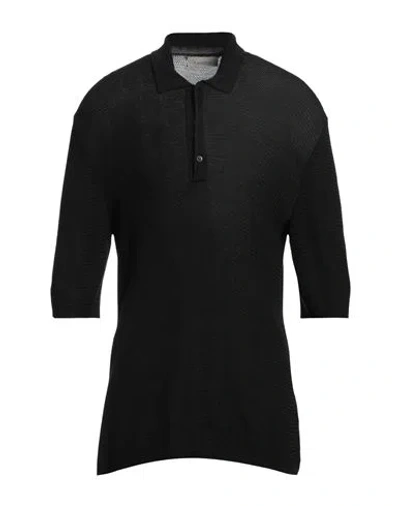 Laneus Man Sweater Black Size 40 Bemberg In Black