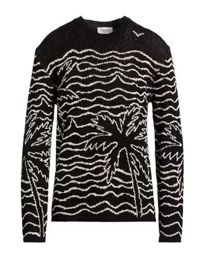 Laneus Man Sweater Black Size 40 Cotton, Polyamide