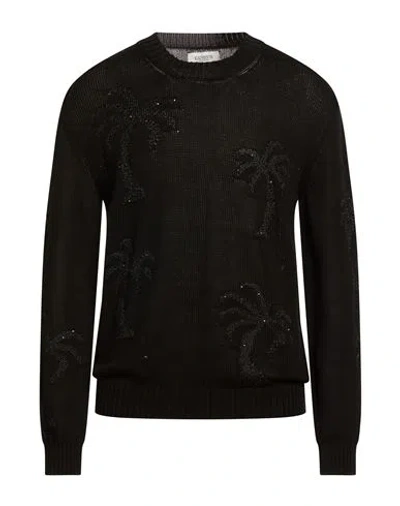 Laneus Man Sweater Black Size 40 Cotton, Polyester