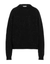 Laneus Man Sweater Black Size 40 Recycled Wool, Virgin Wool, Polyamide In Black