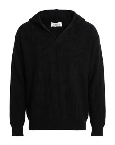 Laneus Man Sweater Black Size 40 Wool, Recycled Polyamide