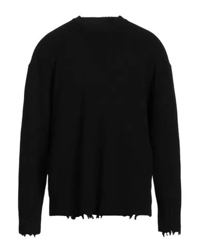 Laneus Man Sweater Black Size 42 Cotton