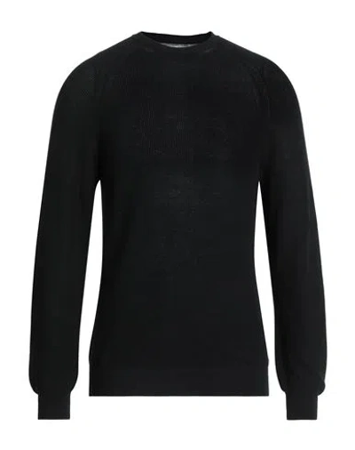 Laneus Man Sweater Black Size 42 Cotton