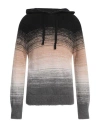 Laneus Gradient-effect Knitted Hoodie In Black