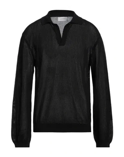 Laneus Man Sweater Black Size 44 Cotton