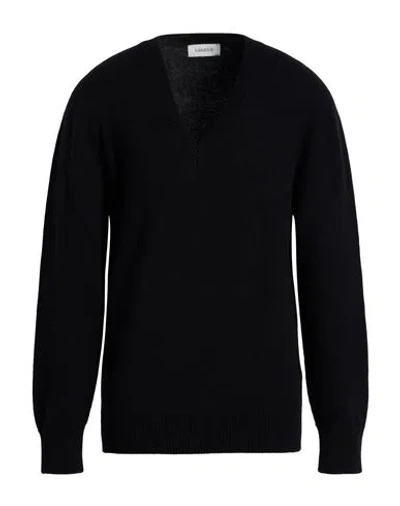Laneus Man Sweater Black Size 44 Merino Wool, Cashmere