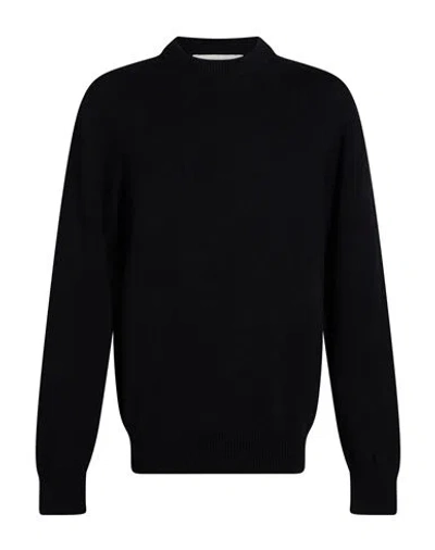 Laneus Man Sweater Black Size 44 Merino Wool, Cashmere In Blue