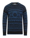 Laneus Man Sweater Blue Size 36 Polyamide, Alpaca Wool, Virgin Wool, Polyester In Blue