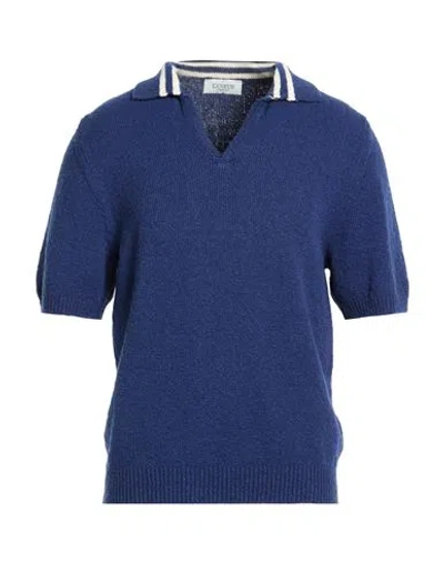 Laneus Man Sweater Blue Size 46 Cotton, Polyamide, Elastane