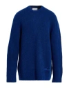 Laneus Man Sweater Bright Blue Size 44 Baby Alpaca Wool, Polyamide, Virgin Wool