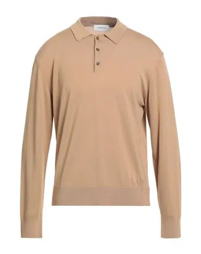 Laneus Man Sweater Camel Size 40 Virgin Wool, Cashmere In Brown