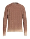 Laneus Man Sweater Camel Size 40 Wool, Cashmere In Beige
