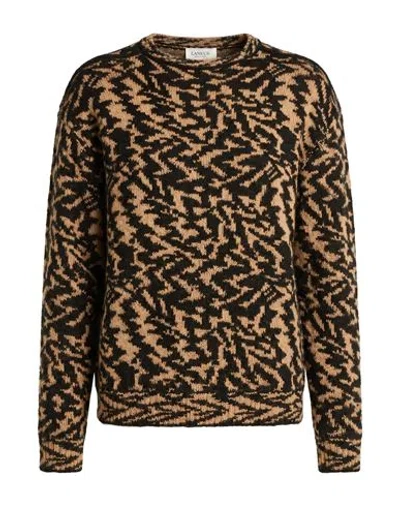 Laneus Man Sweater Camel Size 44 Wool, Polyamide, Polyacrylic, Alpaca Wool, Cashmere In Brown