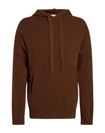 Laneus Man Sweater Chocolate Brown Size 44 Cashmere, Silk, Polyester