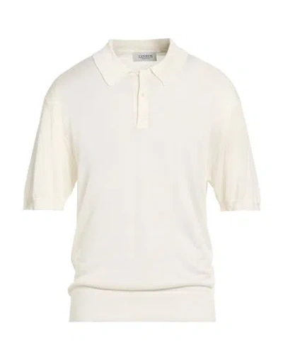Laneus Man Sweater Cream Size 42 Lyocell In White