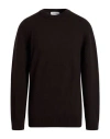 Laneus Man Sweater Dark Brown Size 42 Merino Wool, Cashmere