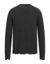 Laneus Man Sweater Dark Green Size 40 Virgin Wool In Gray