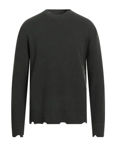 Laneus Man Sweater Dark Green Size 40 Virgin Wool In Gray