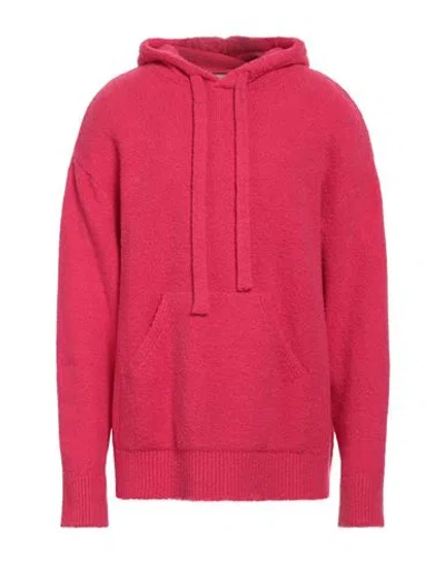 Laneus Man Sweater Fuchsia Size 42 Cotton, Polyester, Elastane In Pink