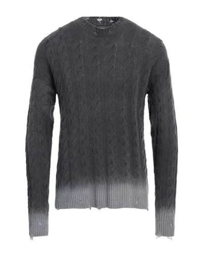 Laneus Man Sweater Grey Size 38 Wool, Cashmere