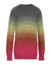 Laneus Multicolor Gradient Knit Sweater In Grey