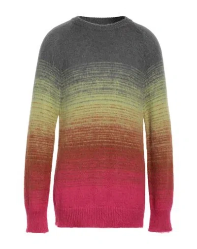 LANEUS LANEUS MAN SWEATER GREY SIZE 42 POLYACRYLIC, MOHAIR WOOL, POLYAMIDE