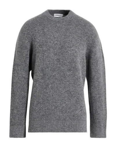 Laneus Man Sweater Grey Size 44 Baby Alpaca Wool, Polyamide, Virgin Wool In Gray