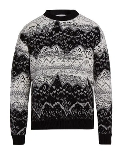 Laneus Man Sweater Grey Size 44 Wool, Cashmere In Gray