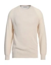 Laneus Man Sweater Ivory Size 38 Cotton In White