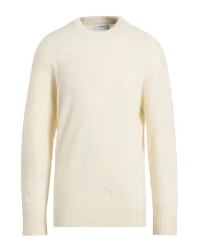 Laneus Man Sweater Ivory Size 44 Alpaca Wool, Polyamide, Virgin Wool In White