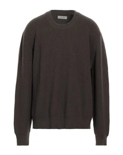 Laneus Man Sweater Khaki Size 44 Wool, Cashmere