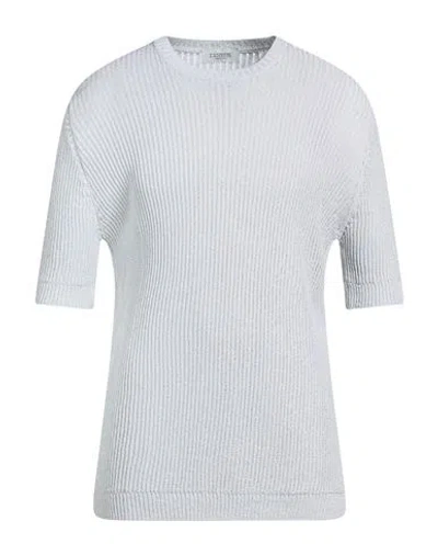 Laneus Man Sweater Light Grey Size 38 Viscose, Metallic Fiber, Polyamide In Gray