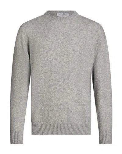 Laneus Man Sweater Light Grey Size 42 Cashmere, Silk, Polyester In Gray