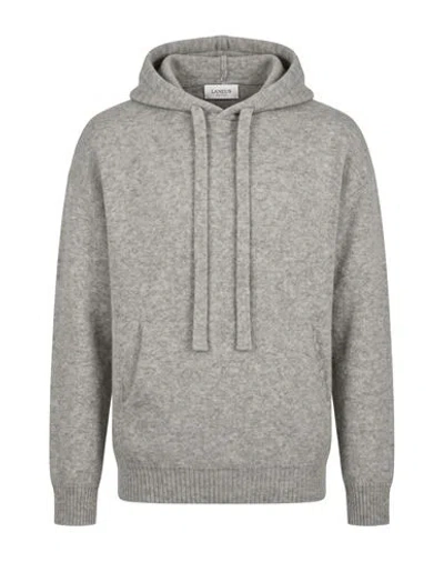 Laneus Man Sweater Light Grey Size 44 Cashmere, Silk, Polyester In Gray