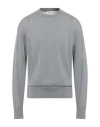 Laneus Man Sweater Light Grey Size 44 Virgin Wool, Cashmere In Gray