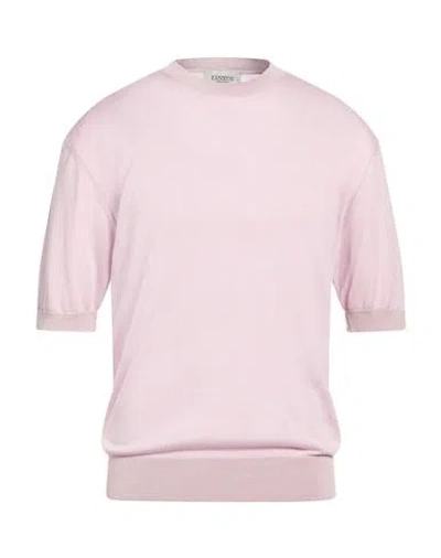 Laneus Man Sweater Lilac Size 40 Lyocell In Purple