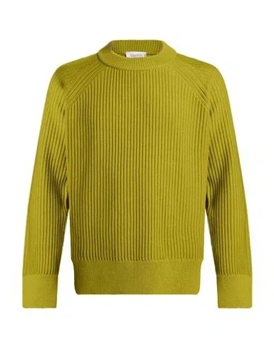 Laneus Man Sweater Lime Green Size 44 Merino Wool In Multi