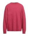 Laneus Man Sweater Magenta Size 40 Cashmere, Silk, Polyester In Magenta