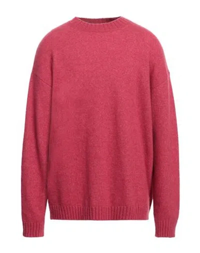 Laneus Man Sweater Magenta Size 40 Cashmere, Silk, Polyester