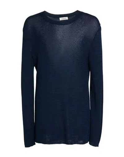 Laneus Man Sweater Midnight Blue Size 42 Bemberg