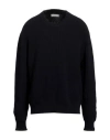 Laneus Man Sweater Midnight Blue Size 42 Wool, Cashmere In Metallic