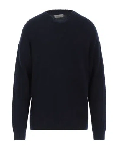 Laneus Man Sweater Midnight Blue Size 44 Cashmere, Silk, Polyester