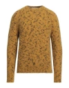 Laneus Man Sweater Mustard Size 40 Acrylic, Polyamide, Mohair Wool, Wool, Elastane In Yellow