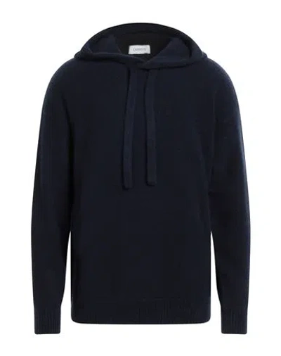 Laneus Man Sweater Navy Size 44 Cashmere, Silk, Polyester In Blue