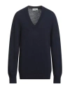 Laneus Man Sweater Navy Size 44 Merino Wool, Cashmere In Blue